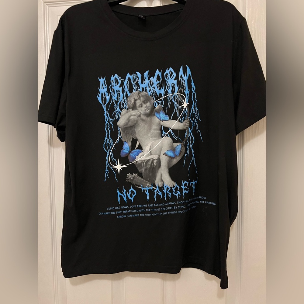 ROMWE Black T-Shirt